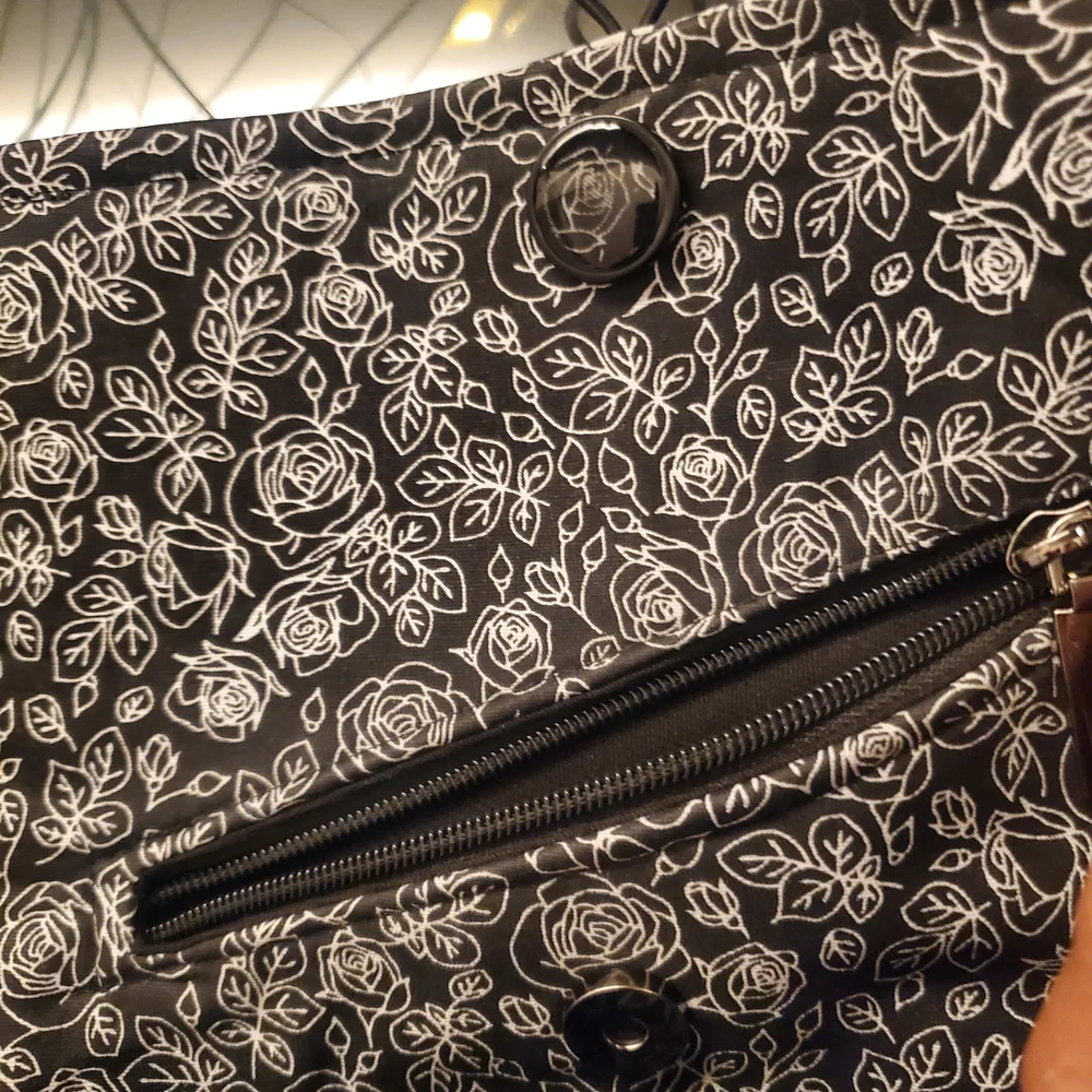 Luxeique Black Floral Tablet Case Book Sleeve - Handmade